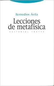 Portada de Lecciones de metafisica