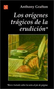 Portada de Los origenes tragicos de la erudicion