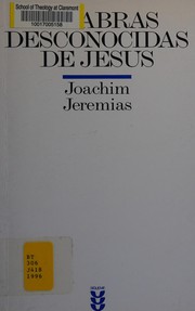 Portada de Palabras desconocidas de jesus