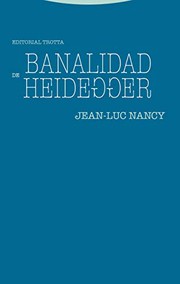 Portada de Banalidad de heidegger