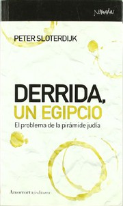 Portada de Derrida un egipcio