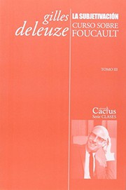 Portada de La Subjetivacion. Curso sobre Foucault Tomo III