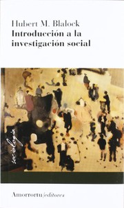 Portada de Introduccion a la investigacion social
