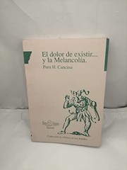 Portada de Dolor de existir y la melancolia, el