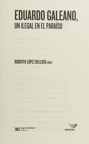 Portada de Eduardo Galeano, un ilegal en el paraiso