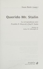Portada de Querido mr. Stalin (T)