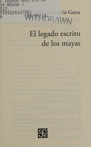 Portada de El legado escrito de los mayas