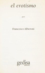 Portada de El erotismo