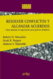 Portada de Resolver conflictos y alcanzar acuerdos