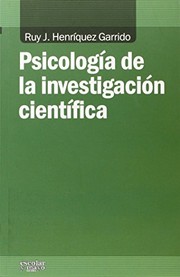 Portada de Psicologia de la investigacion cientifica