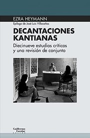 Portada de Decantaciones kantianas