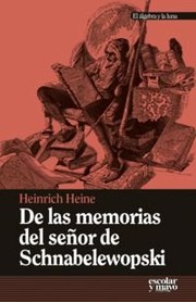 Portada de De las memorias del señor de schnabelewopski