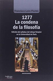 Portada de 1277. La condena de la filosofia