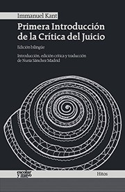Portada de Primera introduccion de la critica del juicio