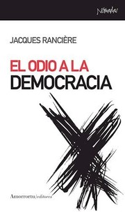 Portada de El odio a la democracia
