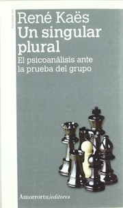 Portada de Un singular plural