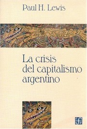 Portada de La crisis del capitalismo argentino