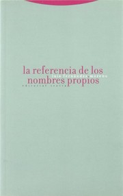 Portada de La referencia de los nombres propios
