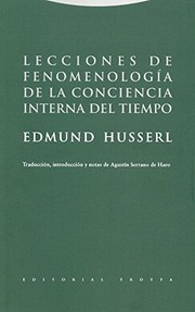 Portada de Lecciones de fenomenologia de la conciencia interna del tiempo
