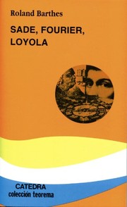Portada de Sade, fourier, loyola