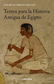 Portada de Textos para la historia antigua de egipto