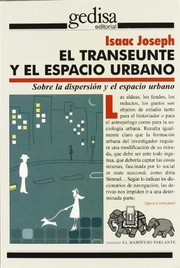 Portada de El transeunte y el espacio urbano