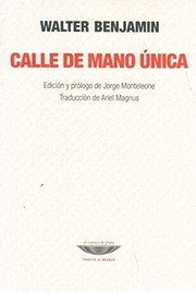 Portada de Calle de mano unica