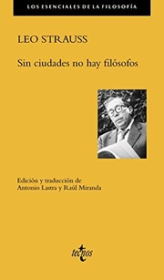 Portada de Sin ciudades no hay filosofos