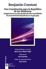 Portada de Una constitucion para la republica de los modernos