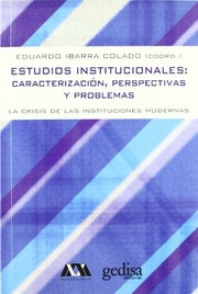 Portada de Estudios institucionales