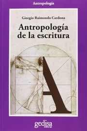 Portada de Antropologia de la escritura