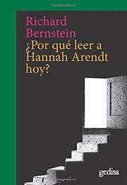 Portada de Por que leer a hannah arendt hoy?