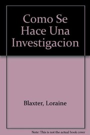 Portada de Como se hace una investigacion