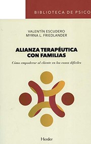 Portada de Alianza terapeutica con familias