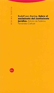 Portada de Sobre el nacimiento del sentimiento juridico