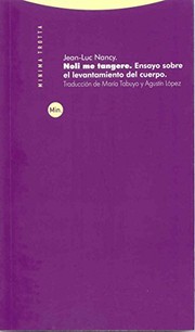 Portada de Noli me tangere