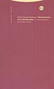 Portada de Hermeneutica de la modernidad