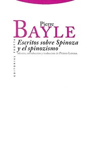 Portada de Escritos sobre spinoza y el spinozismo