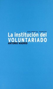 Portada de Institucion del voluntariado, la