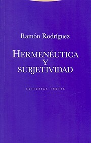 Portada de Hermeneutica y subjetividad
