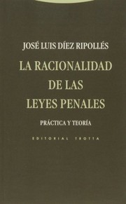 Portada de La racionalidad de las leyes penales