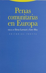 Portada de Penas comunitarias en europa