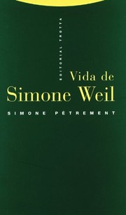 Portada de Vida de simone weil
