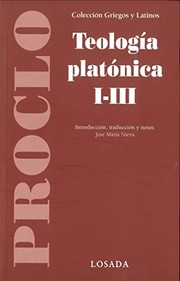 Portada de Teologia platonica i/iii