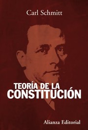 Portada de Teoria de la constitucion