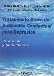 Portada de Tratamiento breve de activacion conductual para depresion