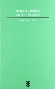 Portada de Paradoja y misterio de la iglesia