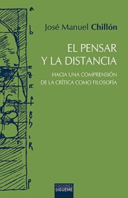 Portada de El pensar y la distancia