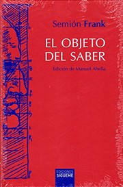 Portada de El objeto del saber