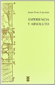 Portada de Experiencia y absoluto